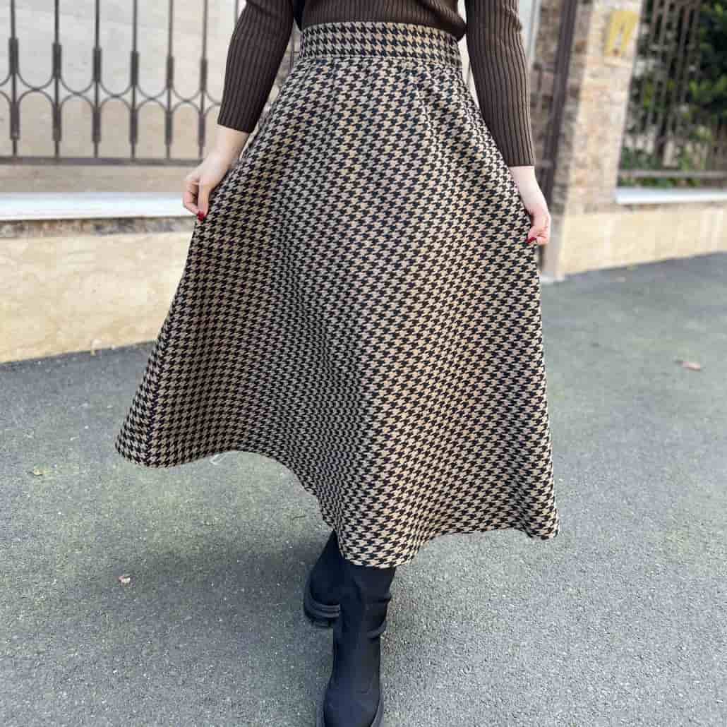 تصویر 1 از فروش عمده دامن کلوش پشمی